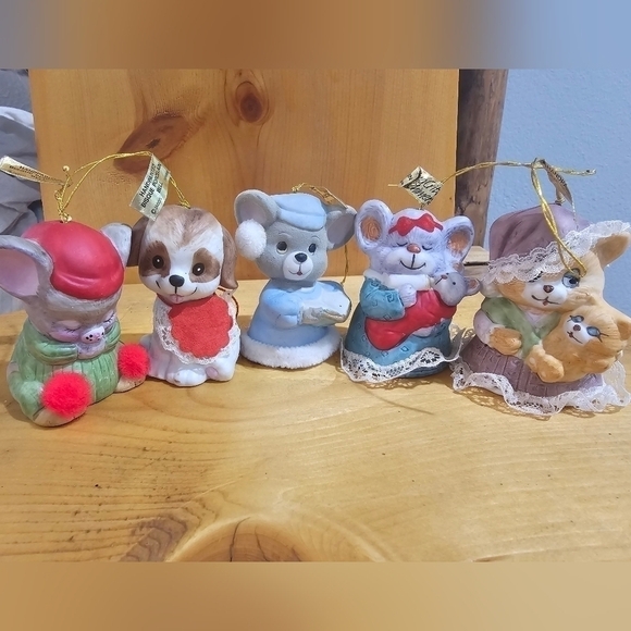 Set of 5 vintage lil chimers animal bell ordiments